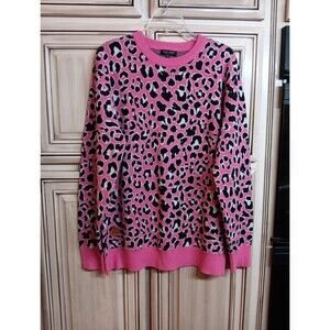 Simply Southern Pink Leopard Sweater‎ - Size - XXL